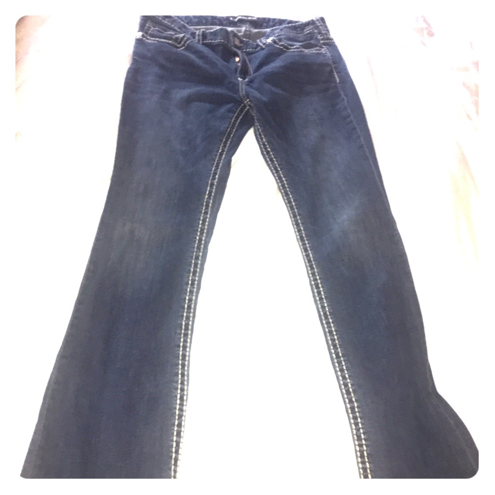 Vintage EXPRESS Low Rise Boot Cut Jeans Size 14 Long In EUC